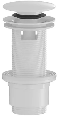 Imagen del producto de CERANO - Válvula de desagüe para lavabo - 5/4" click-clack con desbordamiento - plástico - 67/82 mm - blanco brillante