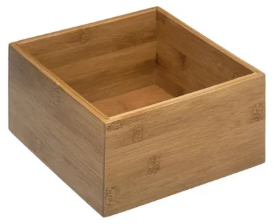 Zdjęcie produktu dla Organizer bambusowy na przybory kosmetyczne, 18 x 18 cm