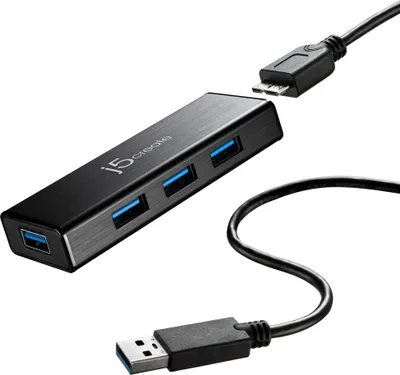 Image de j5create JUH340 - Hub - 4 x SuperSpeed USB 3.0 - Desktop