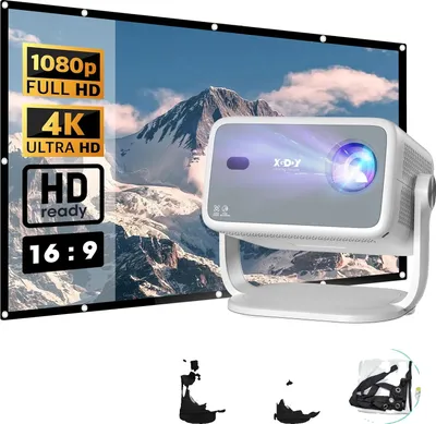 Image de Projecteur XGODY, 1080p Full HD, 650 ANSI Lumen, projecteur avec 100in