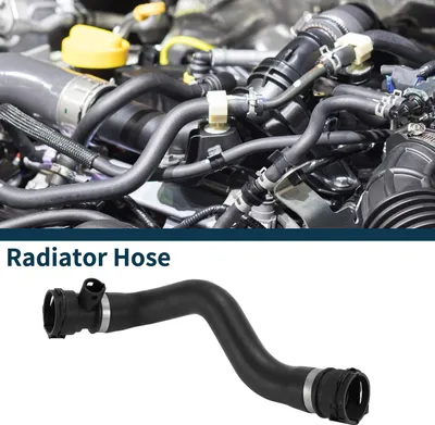 Image de Durite De Radiateur N° 17127509963 Pour Bmw X5 2003-2006, Tuyau De Descente En Caoutchouc Noir, 1 Pièce