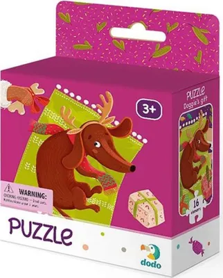 Produktbild von DODO Puzzle Psí dárek 16 dílků
