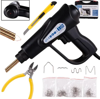 Immagine prodotto di Set pistola per saldatura e riparazione plastica 70 w, kit saldatrice con 200 graffe