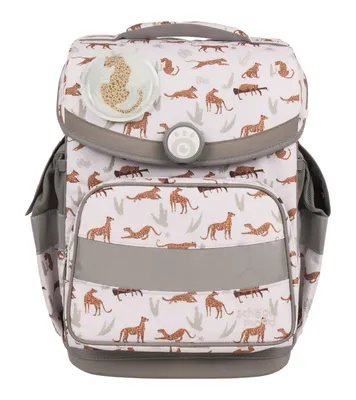 Produktbild von School-Mood Timeless Nordic Collection Schulranzen-Set 7-teilig Leopard weiß