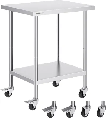 Produktbild von Arbeitstisch Küchentisch Zubereitungstisch Rollbar 610x762mm Gastro