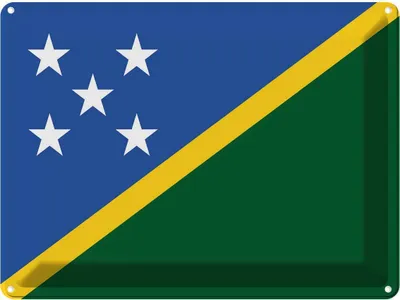 Produktbild von vianmo Blechschild 30x40 cm Salomonen Solomon Islands Flagge Fahne Wappen
