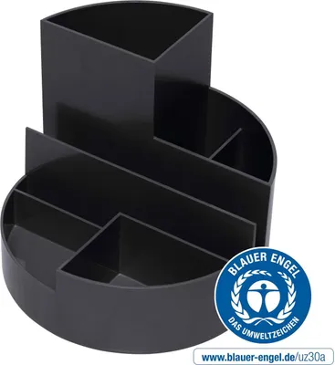Produktbild von MAUL Stifteköcher MAULrundbox Recycling Kunststoff 14 x 14 x 12.5 cm schwarz