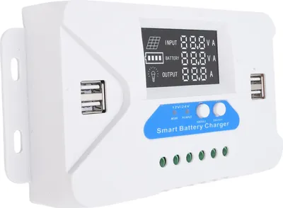 Zdjęcie produktu dla kontroler słoneczny 40A 4 porty USB Kontroler ładowania panelu słonecznego dla akumulatora kwasowo-litowego LFP