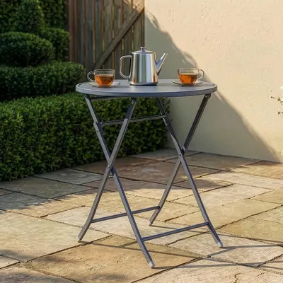 Produktbild von Klapptisch ‘Sande’ rund Stahl 71 x Ø62 cm Schwarz