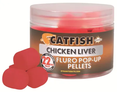 Produktbild von Dynamite Baits Chicken Liver Fluro Pop-Up Pellets 22 mm