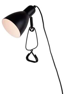 Image de Lampe à pince Lit Lampe de chevet Lampe à pince avec fiche Câble noir 3194922
