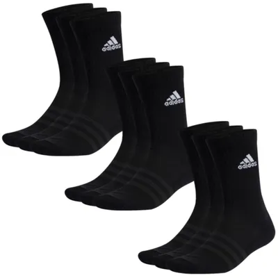Produktbild von adidas Cushioned Crew Socken, Tennissocken, 9 Paar, schwarz, 36-39