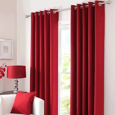 Verdunkelndes Thermo-Vorhangpaar mit Ösen, Rot, 167,6x228,6 cm
