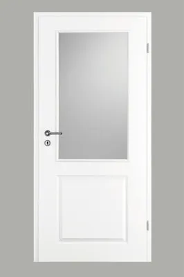 Produktbild von Pertura Zimmertür Pila 02 weiß lackiert (ähnlich RAL 9010) 86,0x198,5 cm Rechts mit Lichtausschnitt GN (ohne Glas)