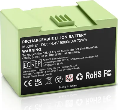 Immagine prodotto di Batteria di ricambio per robot aspirapolvere - i7/i3/i4/e5/e6 - Li-Ion - ≥3500 mAh - Ricaricabile - 1 pezzo - Viola