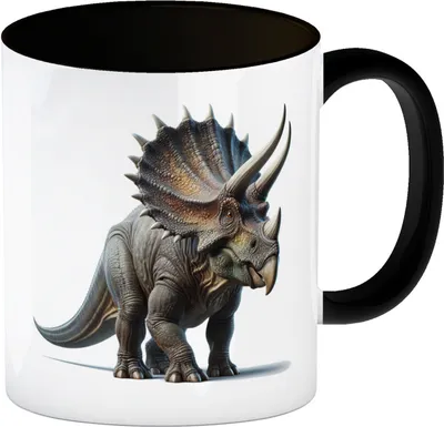 Produktbild von Triceratops Kaffeebecher in schwarz