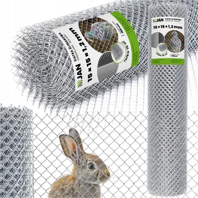 Obrázek produktu pro Pletivo s uzly – 15 x 15 x 1,2 mm – výška 1,5 m – odolné proti povětrnostním vlivům – délka 10 m