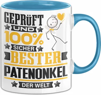 Produktbild von Patenonkel Geschenk Lustiger Spruch für Patenonkel Geschenkidee Bester Patenonkel Der Welt (Blau)