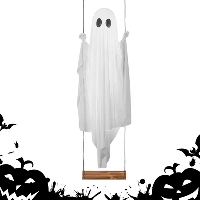 Produktbild von Schaukelgeist als batteriebetriebene Halloween-Außenfigur für Garten, Tür, Fenster und Partys