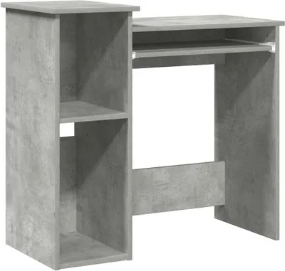Obrázok produktu pre Stôl s policami Betónová sivá 84x40x78 cm Konštruktérske drevo