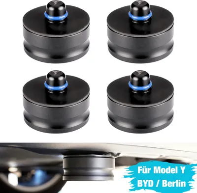 Produktbild von TLECTRIC Wagenheber Aufnahme Jack Pads für Tesla Model Y aus Giga Berlin/Grünheide mit BYD Akku (4 Stück) Auflage mit Metallkern Adapter Hebebühnen