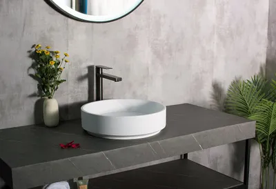 Produktbild von Aufsatzwaschbecken NT2430 - Mineralguss matt - Ø 42 cm, Farbe:Weiß matt