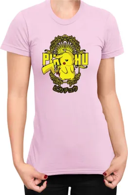 Immagine prodotto di Maglietta da donna Japan Anime Manga Pokemon Pikachu 02 Raichu, Lady L , Rosa chiaro