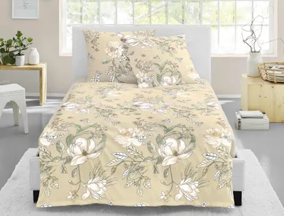 Produktbild von Irisette Mako-Satin Bettwäsche Set Nova 8388 natur 135 x 200 cm + 1 Kissenbezug 80x80 cm