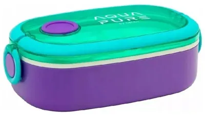 Image de Boîte à déjeuner Aqua Pure + couverts menthe/lilas ASTRA - ASTRA papeterie