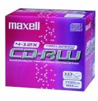 Produktbild von Maxell CD-RW 80XL 10 pack, 1x, CD-RW, 120 mm, 700 MB, Spindel, 10 Stück(e)
