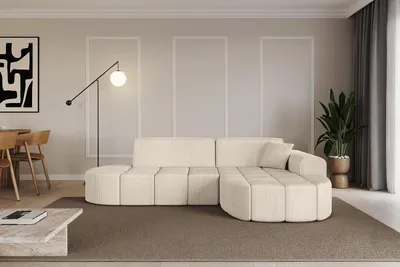 Produktbild von ALTDECOR Ecksofa in L-Form Livo-L1 - 252x173x79,5 cm Beige - Corner Sofa Bett Eckcouch Couch Wohnlandschaft Cauchsofa