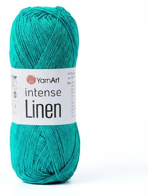 Produktbild von YarnArt Intense Linen 4129 Dunkeltürkis – Sommergarn aus Leinen/Viskose 50g/175m