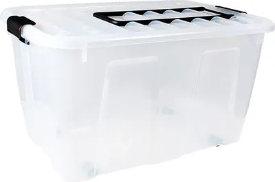 Produktbild von plast team Aufbewahrungsbox HOME BOX mit Rollen & Griff 86 Liter