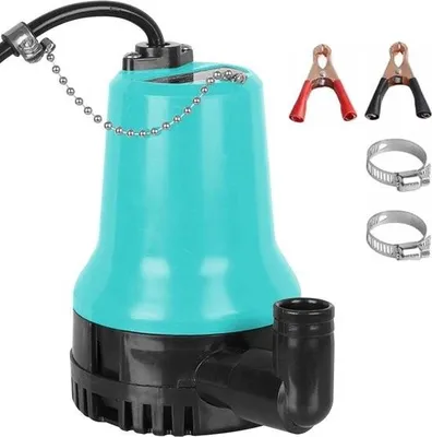 Immagine prodotto di Pompa sommersa – Pompa per acque sporche 12 V 65 W 3000 l/h con morsetto – Pompa per acquari, laghetti da giardino e fontane