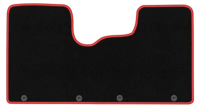 Zdjęcie produktu dla Dywaniki samochodowe welurowe CARLUX-RED do: Opel Vivaro II (2014-2019, dostawczy) czarne z czerwonym obszyciem, z mocowaniami