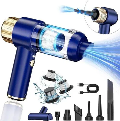 Obrázok produktu pre Akumulátorový ručný vysávač 13 000 Pa, dobíjateľný, prenosný, s LED osvetlením, bezdrôtový, do domácnosti, do auta