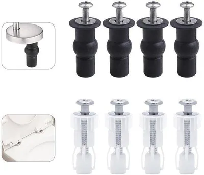 Imagen del producto de Soporte para el asiento del inodoro (parte superior) - 8 unidades de plástico blanco