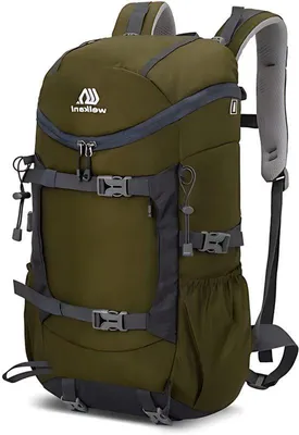 Image de Sac à dos d'hydratation CarryQuest® de 30 litres, en nylon, avec poche à eau de 2 litres, de couleur verte