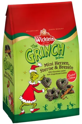 Produktbild von Wicklein The Grinch Mini Herzen, Sterne & Brezeln 300g