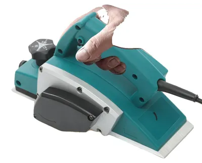 Produktbild von Elektrischer Handhobel, 600W Leistung, 220V Spannung, 82 mm Hobelbreite, 0-2 mm Hobeltiefe, 16500 U/min Leerlaufdrehzahl