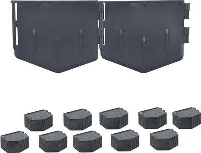 Obrázek produktu pro Relaxdays okraj na trávník, sada 175 kusů, V x Š: 13 x 16 cm, 26,7 m, plast, ohebný okraj na záhony, záhony a trávník, černý