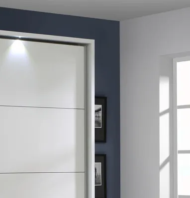 Produktbild von Passepartoutrahmen Rahmen Zubehör für Kleiderschrank 200cm weiß Hochglanz