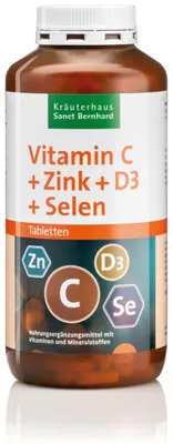 Produktbild von Sanct Bernhard Vitamin C+Zink+D3+ Selen- 365 Tabletten