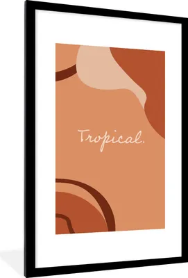 Produktbild von MuchoWow® Gerahmtes Poster Sommer - Zitat - Tropisch 60x90 cm - Poster mit Schwarzem Bilderrahmen Wandposter Rahmen Foto Bilder - Dekoration - Wandposter Wohnzimmer - Hochwertig