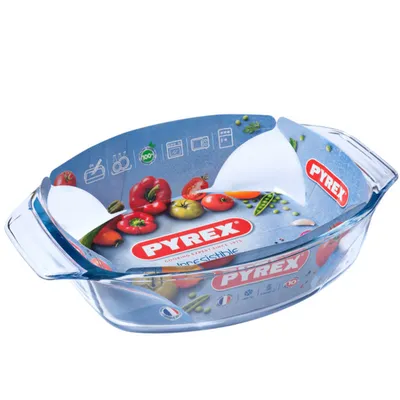 Zdjęcie produktu dla Pyrex 410B000, Naczynie do pieczenia, Owalny, Szkło, Przezroczysty, -40 - 300 °C, Francja