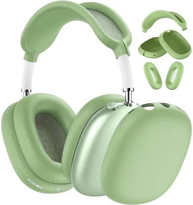 Immagine prodotto di Custodia protettiva per auricolari per proteggerli da graffi e danni, in morbido silicone, adatta per gli auricolari AirPods Max - Argento
