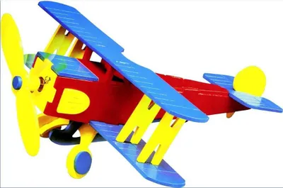 Produktbild von POWERplus Solarspielzeug Holzflugzeug