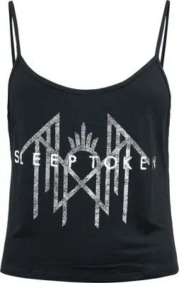 Produktbild von Sleep Token Top Damen Logo schwarz Band-Merch, Bands 95% Baumwolle, 5% Elasthan S