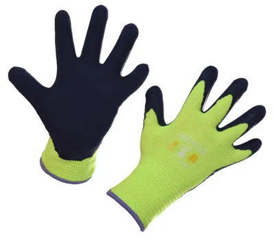 Produktbild von Kerbl Kinderhandschuh TOWA lemongelb 4-6 Jahre, latexbeschichtet, 1 Paar, 297833
