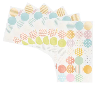 Lochverstärkungsaufkleber, 1008 Stück, bunte Geometrie, selbstklebend